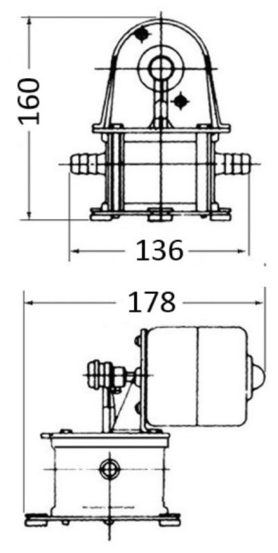 Geiser diaphragm self-priming bilge pump 12 V - foto originale Osculati Srl