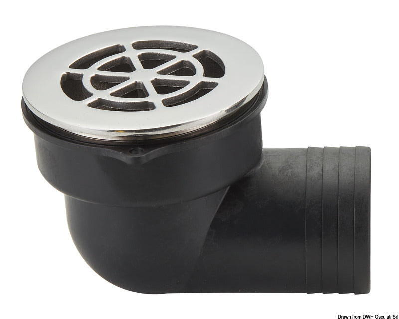 90° cockpit drain with w/check valve ø 1.5" - foto originale Osculati Srl