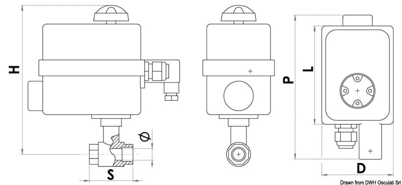 Valve PN40 3/4" without control panel - foto originale Osculati Srl