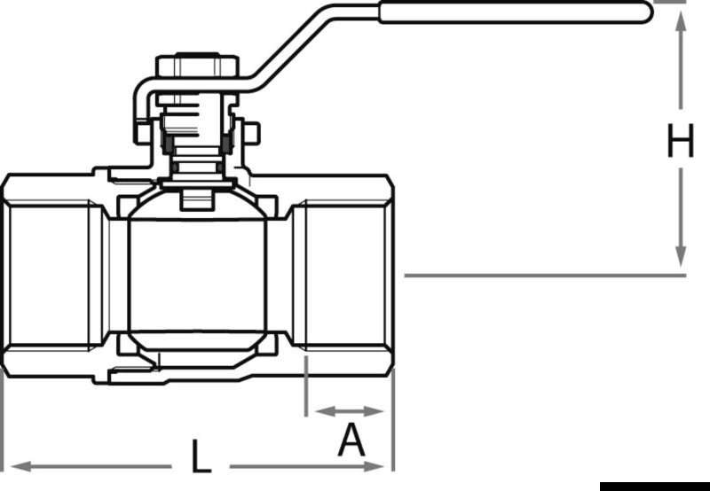 GUIDI bronze F-F ball valve full flow 2"1/2 - foto originale Osculati Srl