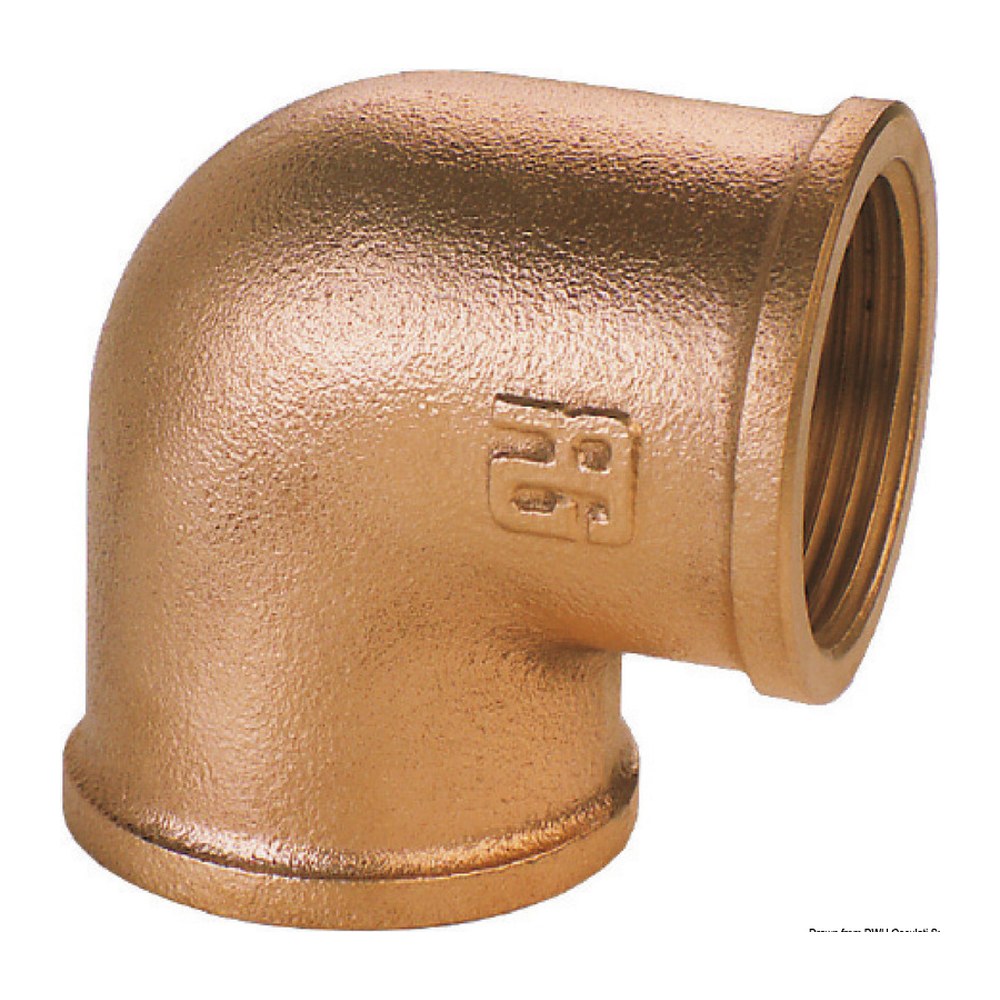 GUIDI bronze F-F 90° elbow 1" - foto originale Osculati Srl