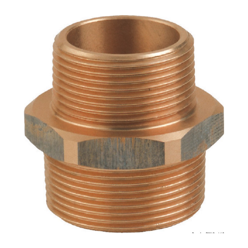 GUIDI bronze M-M double nipple 1"1/4 x 1" - foto originale Osculati Srl