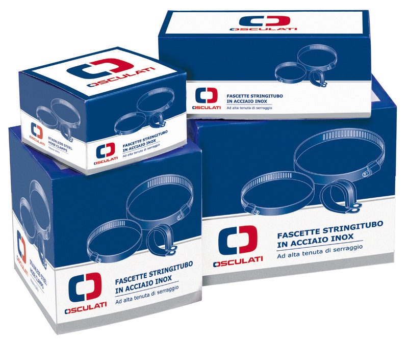 Rubber-coated SS hose clamp 55 mm (pack of 10) - foto originale Osculati Srl