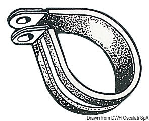 Rubber-coated SS hose clamp 45 mm (pack of 10) - foto originale Osculati Srl