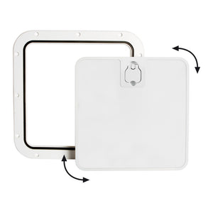White inspection hatch removable lid 375 x 375mm - foto originale Osculati Srl
