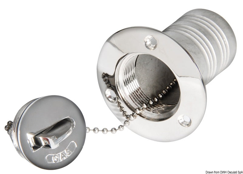 Chromed brass deck plug WATER 38 mm - foto originale Osculati Srl