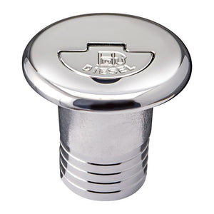 Chromed brass filler cap straight DIESEL 50 mm - foto originale Osculati Srl