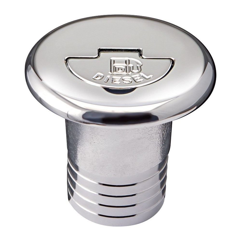 Chromed brass filler cap straight FUEL 38 mm - foto originale Osculati Srl
