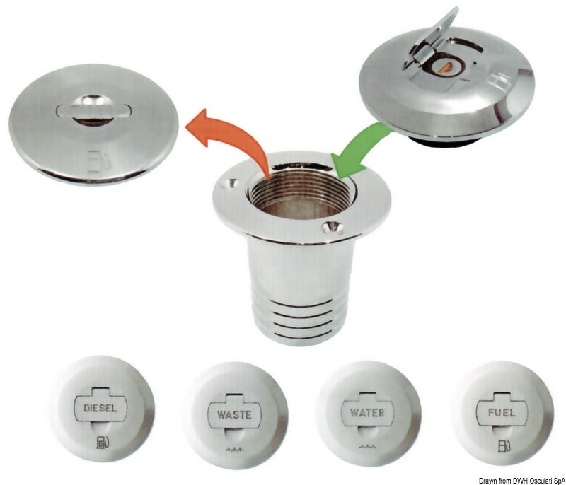 Fuel deck filler without joint pin - foto originale Osculati Srl
