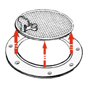 Inspection hatch w/cover black 315 x 270 mm - foto originale Osculati Srl