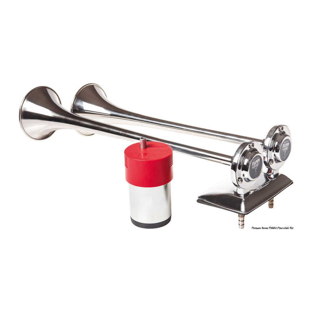 FIAMM trumpet horn w/compressor 24 V - foto originale Osculati Srl
