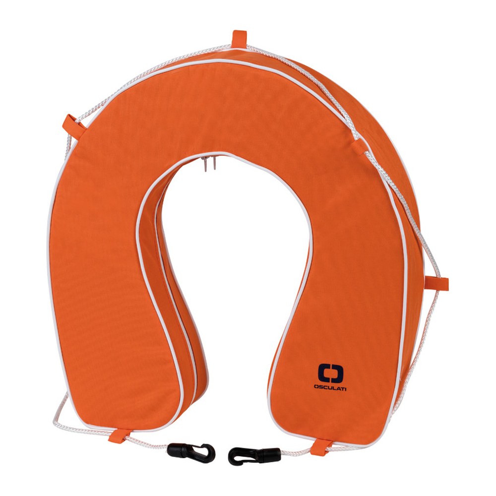 Soft horseshoe lifebuoy orange PVC accessorized - foto originale Osculati Srl