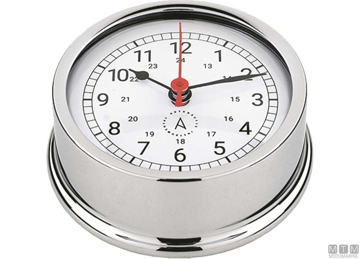A-Nautic Atlantic clock 95 mm chrome-plated brass - original photo Motomarine Srl
