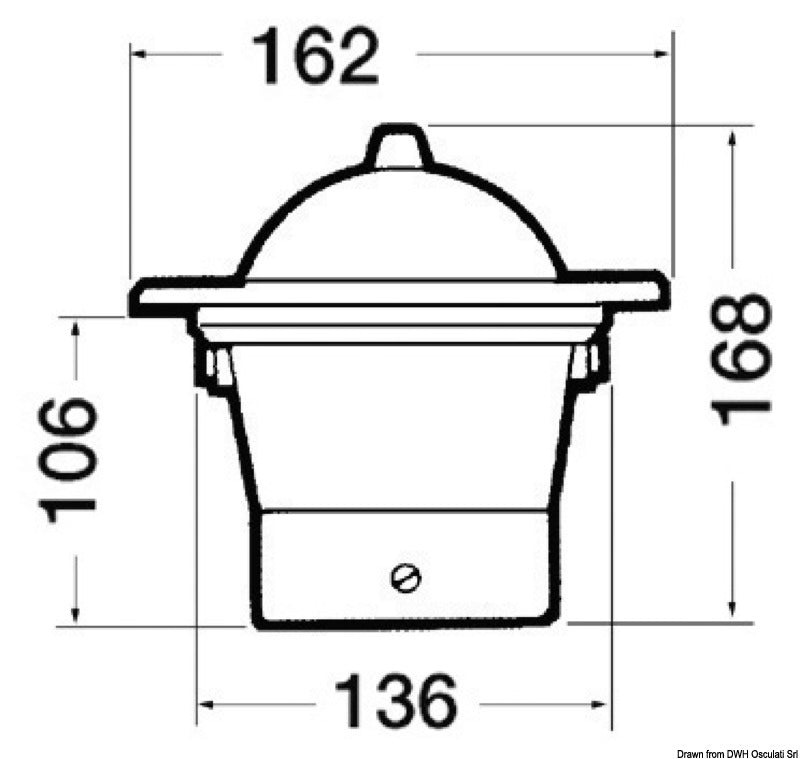 RIVIERA BU1/AV compass 4" recess-fit model - foto originale Osculati Srl