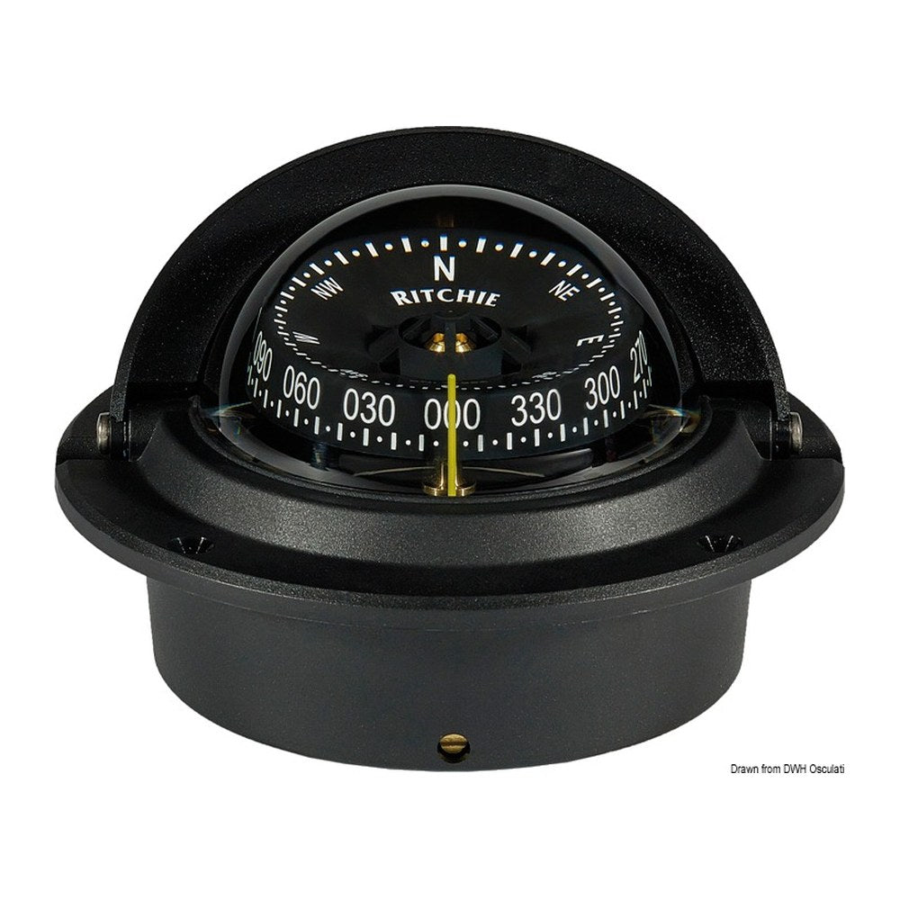 RITCHIE Wheelmark built-in compass 3" black/black - foto originale Osculati Srl