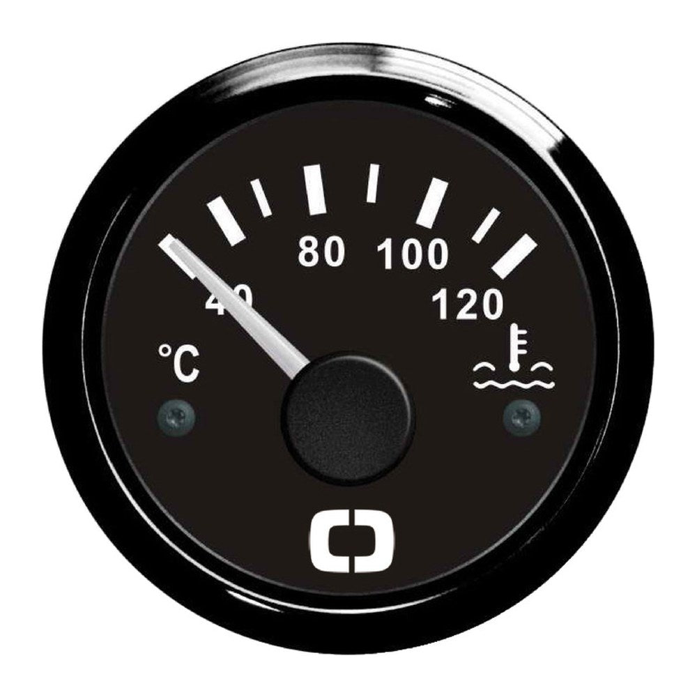 Water temperature gauge 40/120° black/black - foto originale Osculati Srl