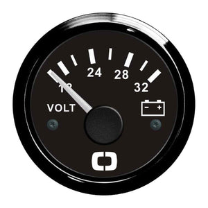 Voltmeter 18/32 V black/black - foto originale Osculati Srl