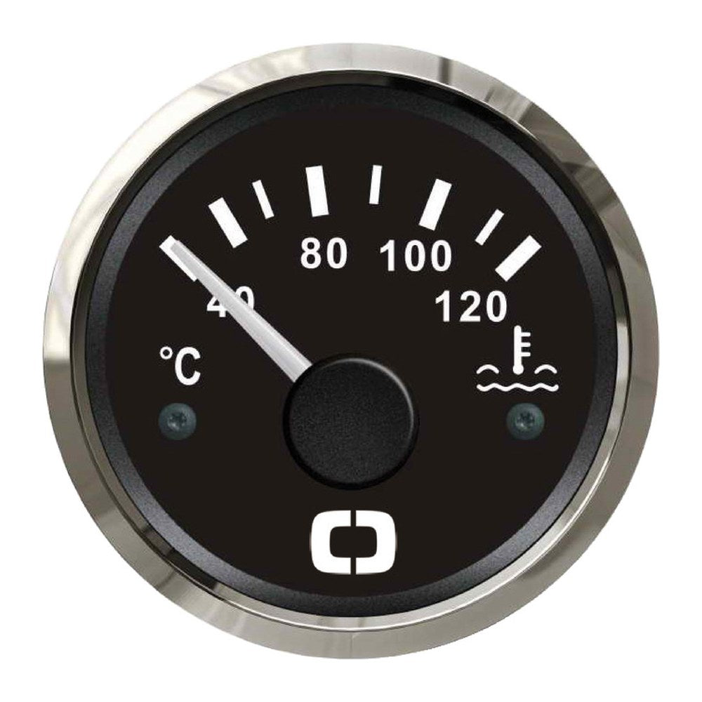 Water temperature gauge 40/120° black/glossy - foto originale Osculati Srl