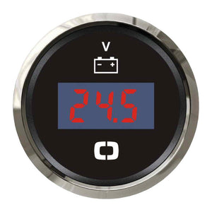 Digital voltmeter 8/32 V black/glossy - foto originale Osculati Srl