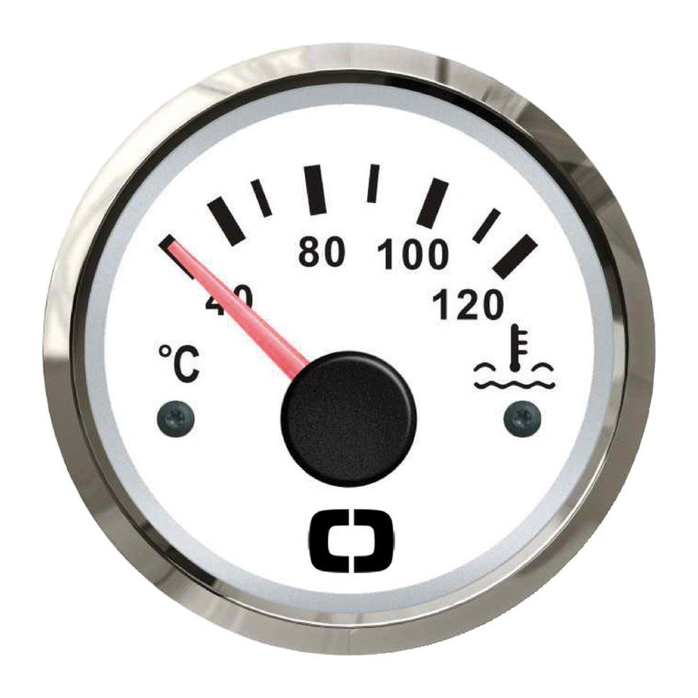 Water temperature gauge 40/120° white/glossy - foto originale Osculati Srl