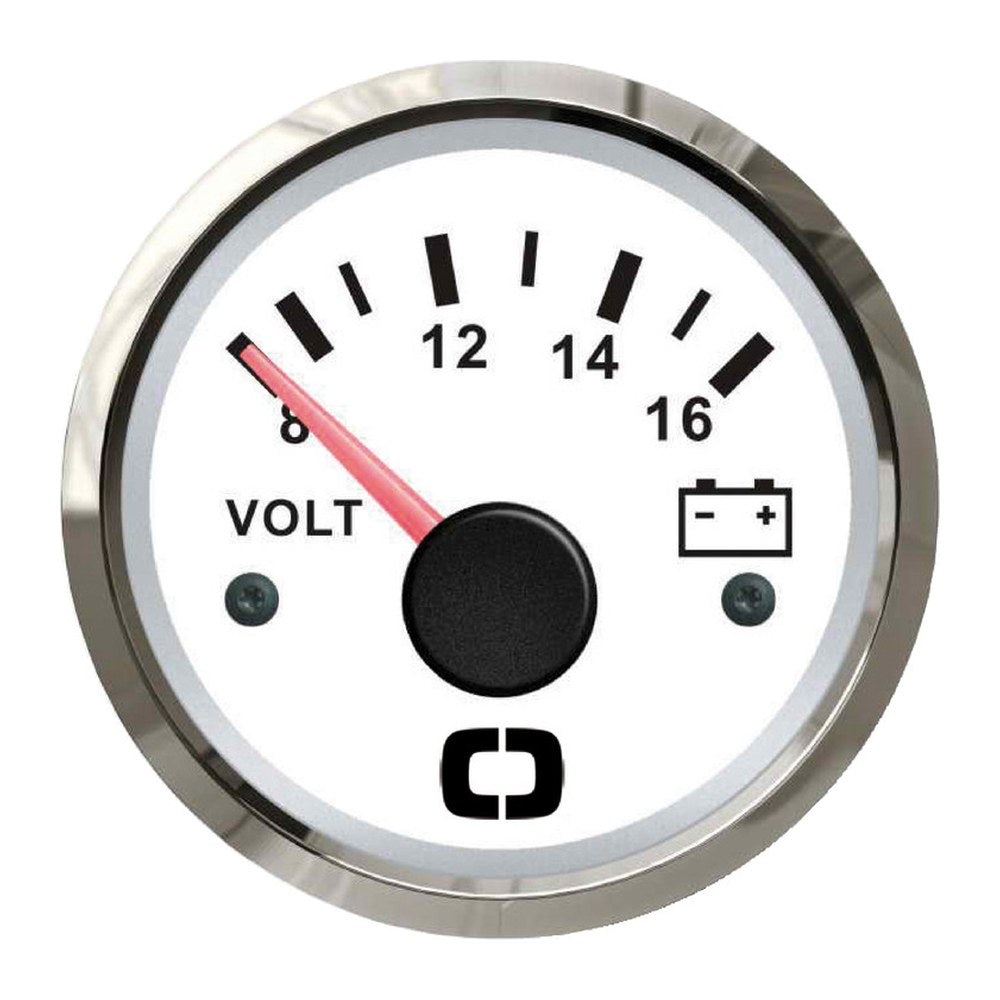 Voltmeter 8/16 V white/glossy - foto originale Osculati Srl