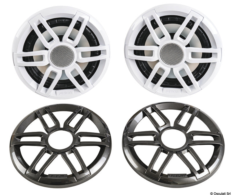 Fusion XS-FL77SPGW 7.7" white +grey grid w/RGB light. Sold in pairs - foto originale Osculati Srl