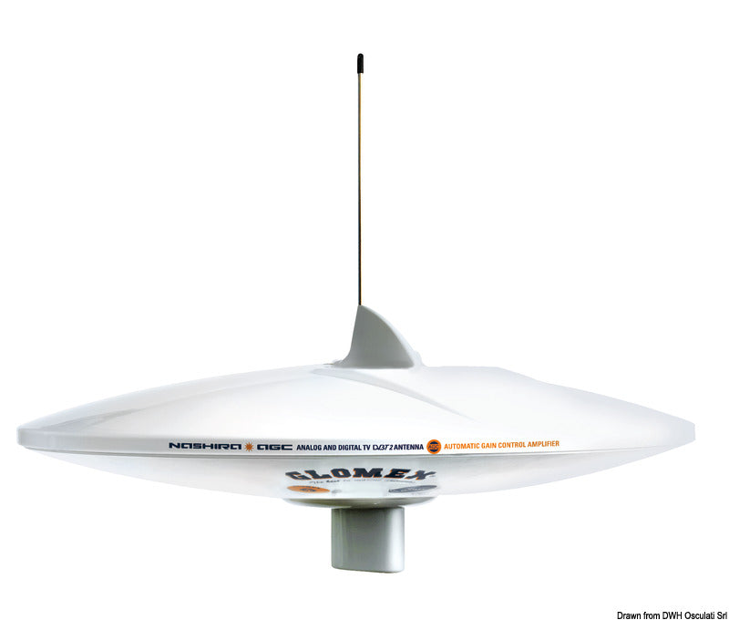 GLOMEX Avior TV/AM-FM antenna white - foto originale Osculati Srl