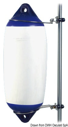 Foldable SS double fenderholder 210 mm - foto originale Osculati Srl