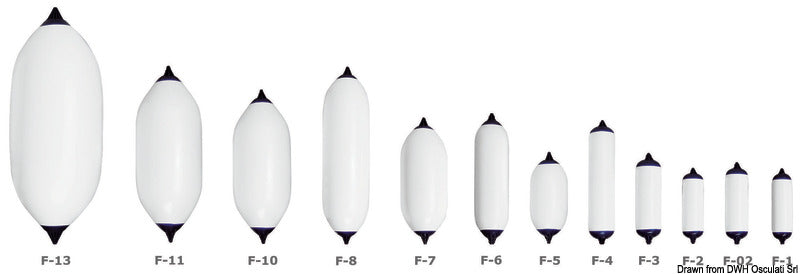 Polyform F2 fender black head - foto originale Osculati Srl