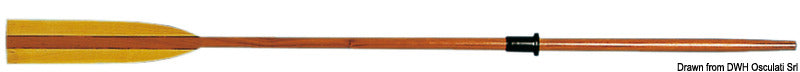 Mahogany oar 1.8 m x 38 mm - foto originale Osculati Srl