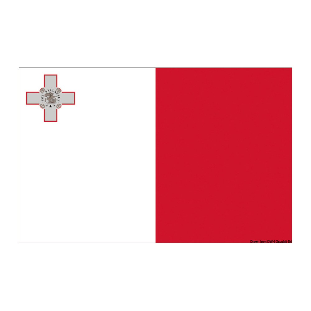 Flag Malta 20 x 30 cm - foto originale Osculati Srl