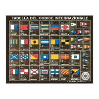 Tabella codice internazionale su legno