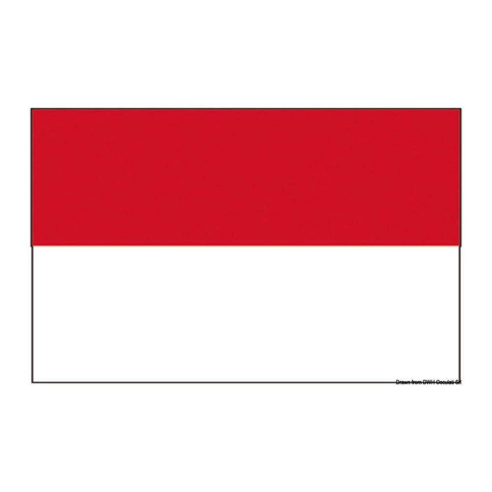 Flag of Principality of Monaco 80 x 120 cm - foto originale Osculati Srl