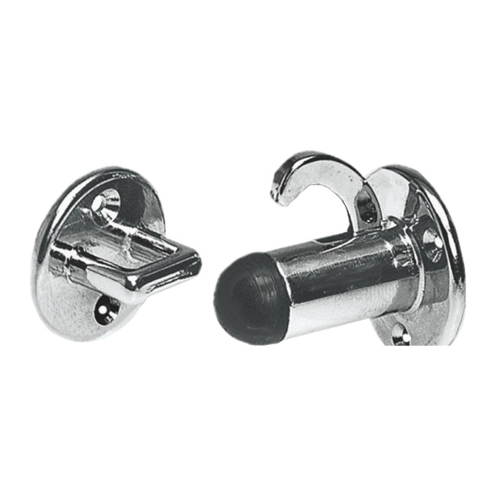 Chromed brass hatch or drawer stopper w/terminal - foto originale Osculati Srl