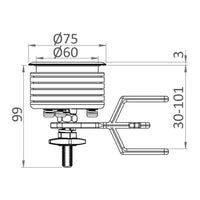 Set St.4 Eclipse Einlassbodenheber MK2 75 mm