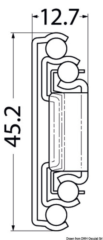 Sugatsune Soft-close slide for drawers 404-400mm - foto originale Osculati Srl