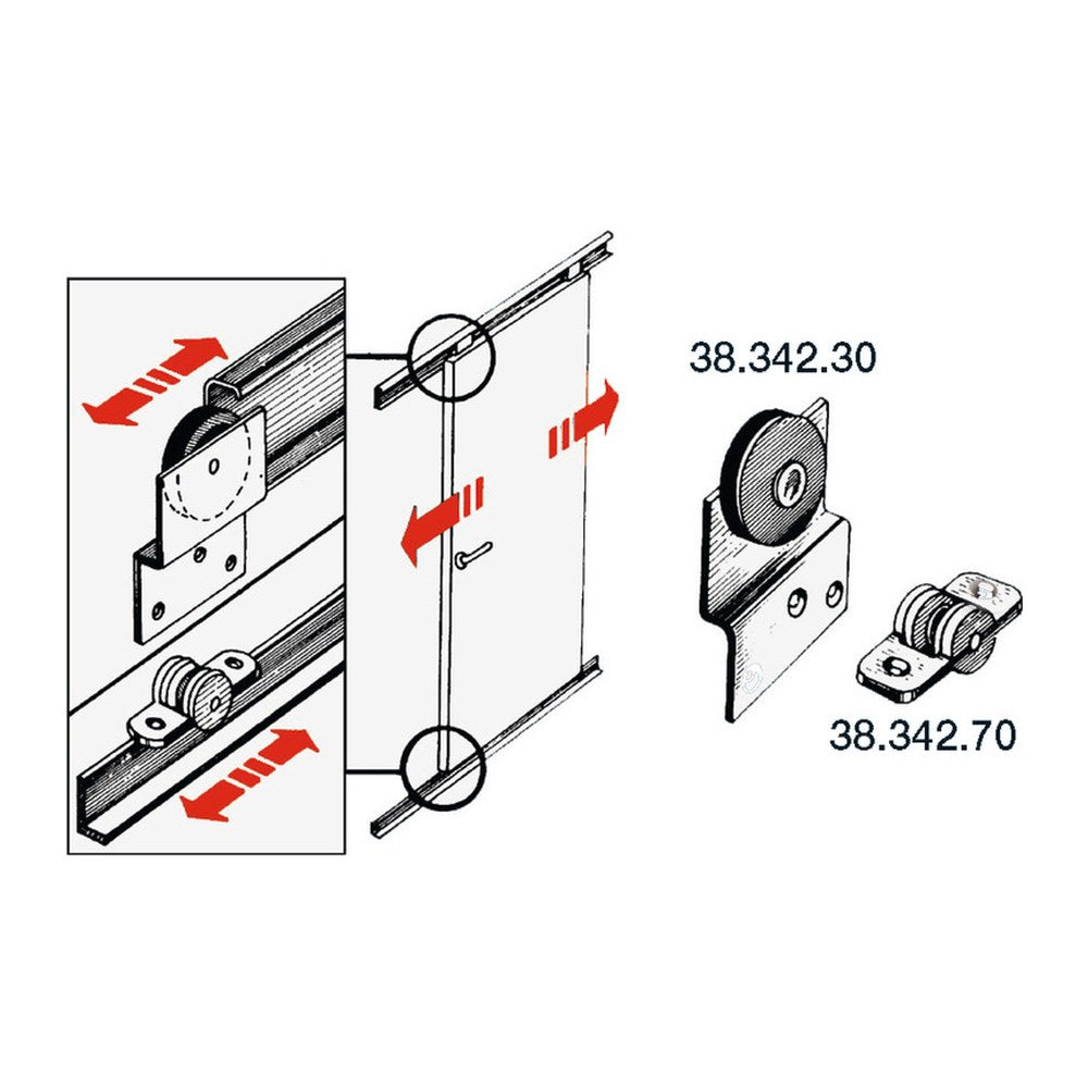 SS upper rail 45x14x2000 mm - foto originale Osculati Srl