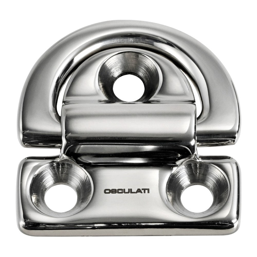 Folding pad eye 75x77 mm 10 mm ring Breaking load kg 7000 - foto originale Osculati Srl