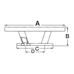 Nordik cleat mirror-polished AISI316 205 mm - foto originale Osculati Srl