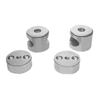 Mellanfäste i aluminium för oval handledare