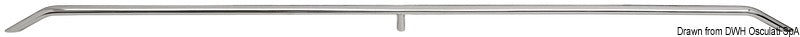 Handrail AISI316 20x40 mm 1220 mm - foto originale Osculati Srl