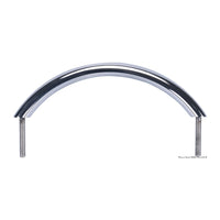 Corrimão tubo oval inox polido espelhado 300 mm