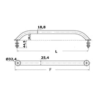 Corrimano inox 610 mm