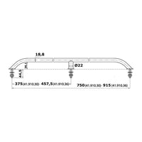 Corrimano inox 915 mm