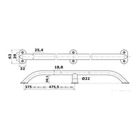 Corrimano inox mm 750