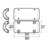 Tecnoseal Anode de rechange aluminium réf. orig. 140629