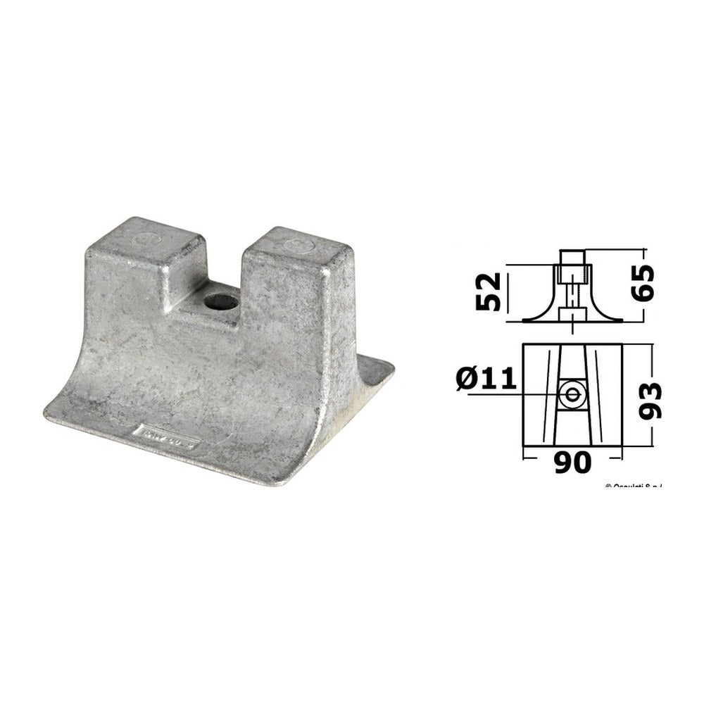 Tecnoseal Yamaha 300/350 HP gearcase anode - foto originale Osculati Srl