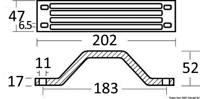 Tecnoseal Zinc anode for Yamaha 100/300 HP - foto originale Osculati Srl