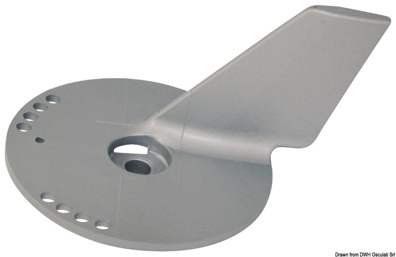 Tecnoseal Aluminium fin anode Suzuki DF60/140 with bores - foto originale Osculati Srl