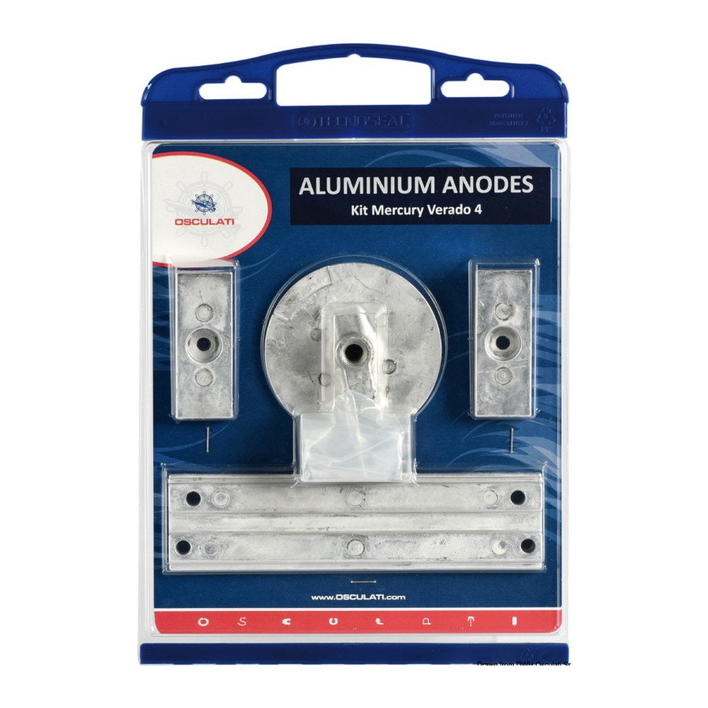 Osculati by Tecnoseal Anode kit for Mercury 4-pcs. magnesium - foto originale Osculati Srl